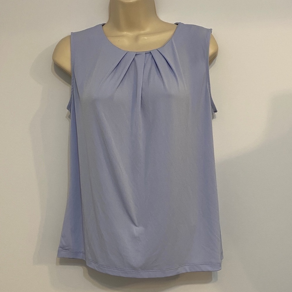 4/$35 Jones New York tank top S stretch Pale Blue